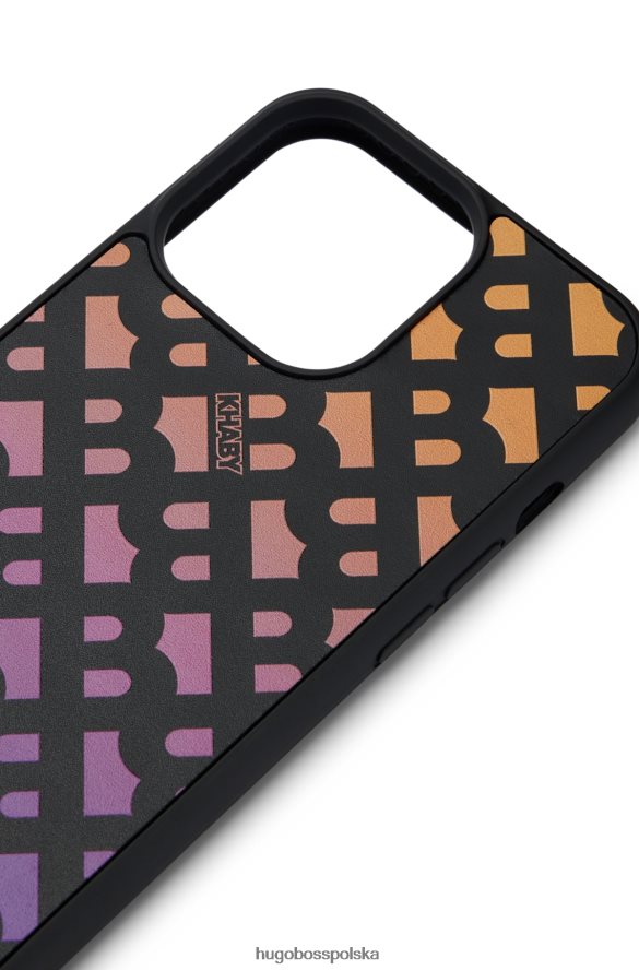Hugo Boss Etui na telefon x khaby z monogramami na całej powierzchni czarny R0X0H65108