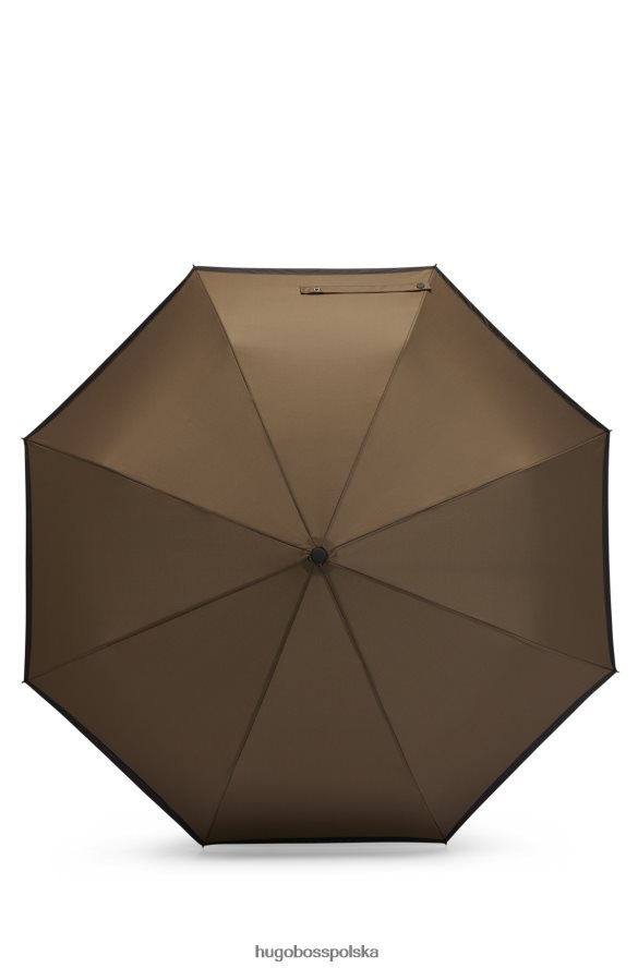 Hugo Boss Parasol kieszonkowy khaki z czarnym obramowaniem hugo khaki khaki R0X0H65637