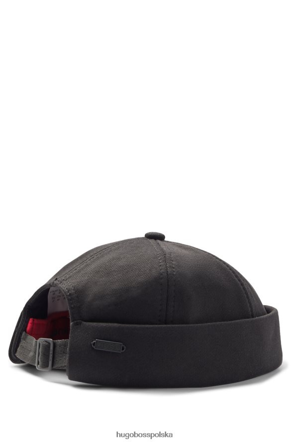 Hugo Boss Czapka dokerka z francuskiej bawełny frotte, hugo, w kolorze czarnym czarny R0X0H65183