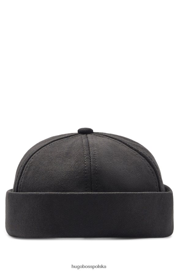 Hugo Boss Czapka dokerka z francuskiej bawełny frotte, hugo, w kolorze czarnym czarny R0X0H65183