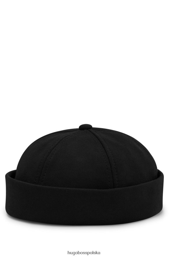 Hugo Boss Czapka dokerka z francuskiej bawełny frotte, hugo, w kolorze czarnym czarny R0X0H65183