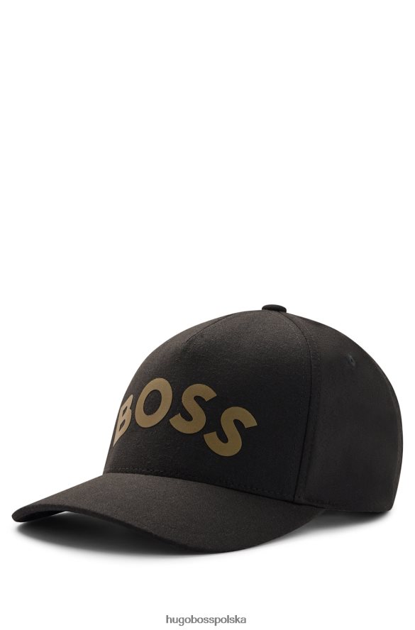Hugo Boss Czapka hugo z rozciągliwego płótna z logo o wysokiej rozdzielczości w kolorze czarnym czarny R0X0H65117