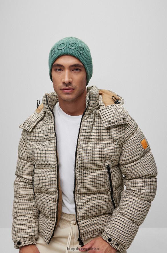 Hugo Boss Czapka typu beanie z mieszanki bawełny z haftowanym logo 3D hugo w kolorze zielonym zielony R0X0H65132