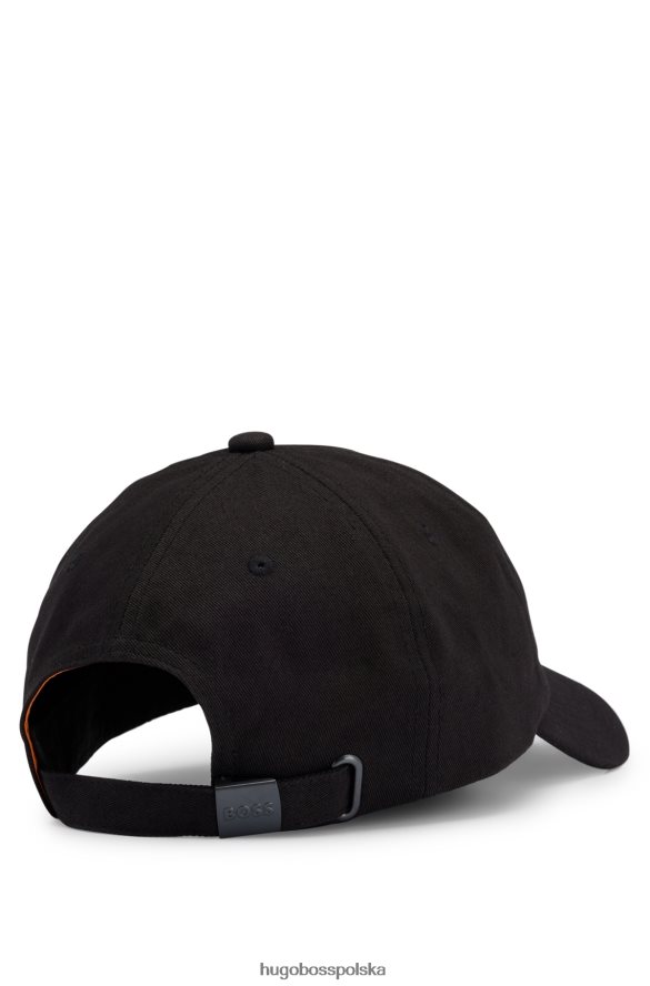 Hugo Boss Czapka z bawełnianego diagonalu z stonowanym logo w kolorze czarnym hugo czarny R0X0H65253