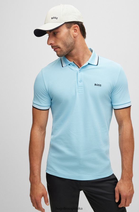 Hugo Boss Czapka z bawełnianym twillem z kontrastowym logo i białą końcówką Hugo biały R0X0H65189