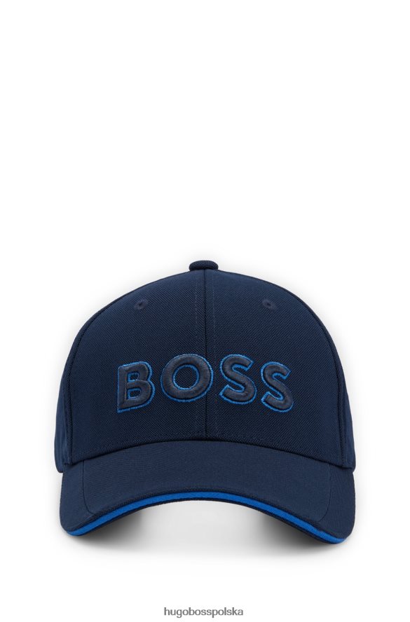 Hugo Boss Czapka z siateczki Hugo Piqu¨¦ z haftowanym logo 3D w kolorze ciemnoniebieskim ciemny niebieski R0X0H65160