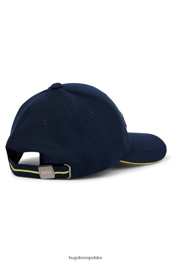 Hugo Boss Czapka z siateczki piqu¨¦ z haftowanym logo 3D w kolorze ciemnoniebieskim hugo ciemny niebieski R0X0H65161