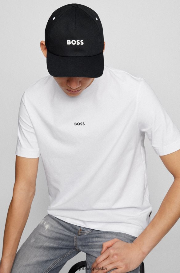 Hugo Boss Czarna czapka hugo z bawełnianym twillem i logo czarny R0X0H65122