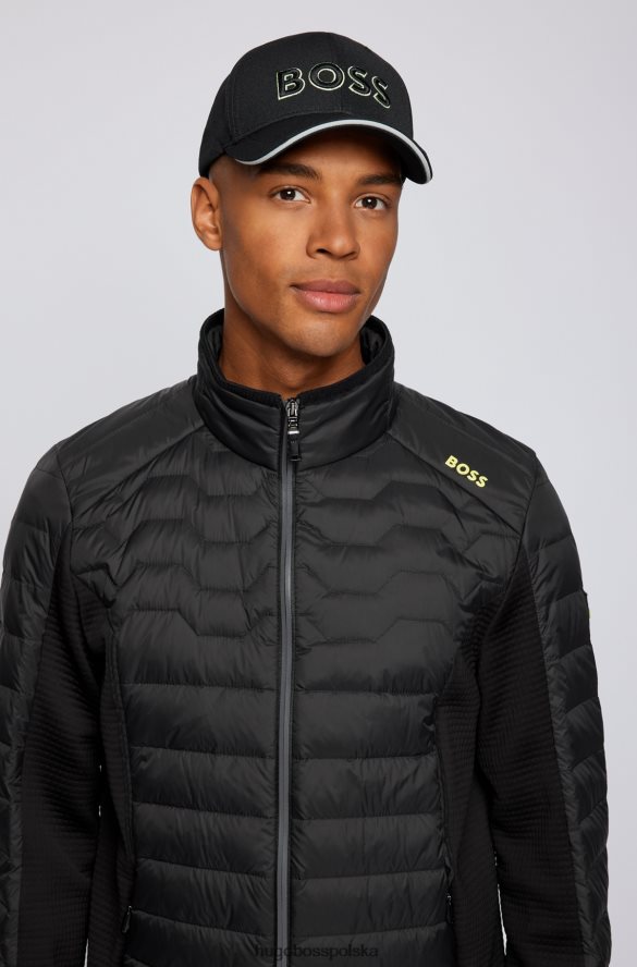 Hugo Boss Czarna czapka hugo z siateczki piqu¦ z haftowanym logo 3D czarny R0X0H65165