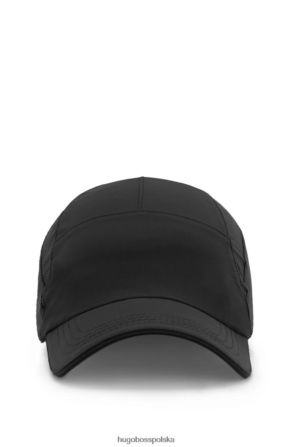 Hugo Boss Nylonowa czapka Matteo Berrettini z logo z tyłu i charakterystycznym paskiem czarny R0X0H65410