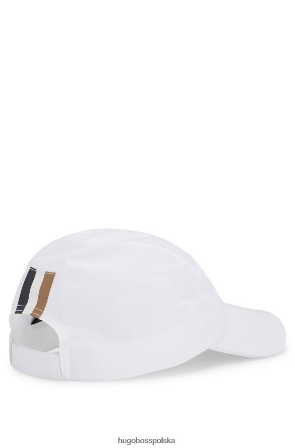 Hugo Boss Nylonowa czapka hugo x matteo berrettini z logo z tyłu i charakterystycznym paskiem biały R0X0H65411