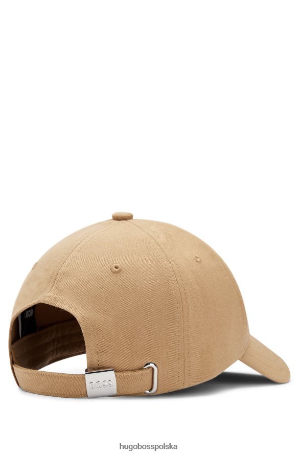 Hugo Boss beżowa czapka o splocie diagonalnym z logo Union Jack Hugo beżowy R0X0H65315