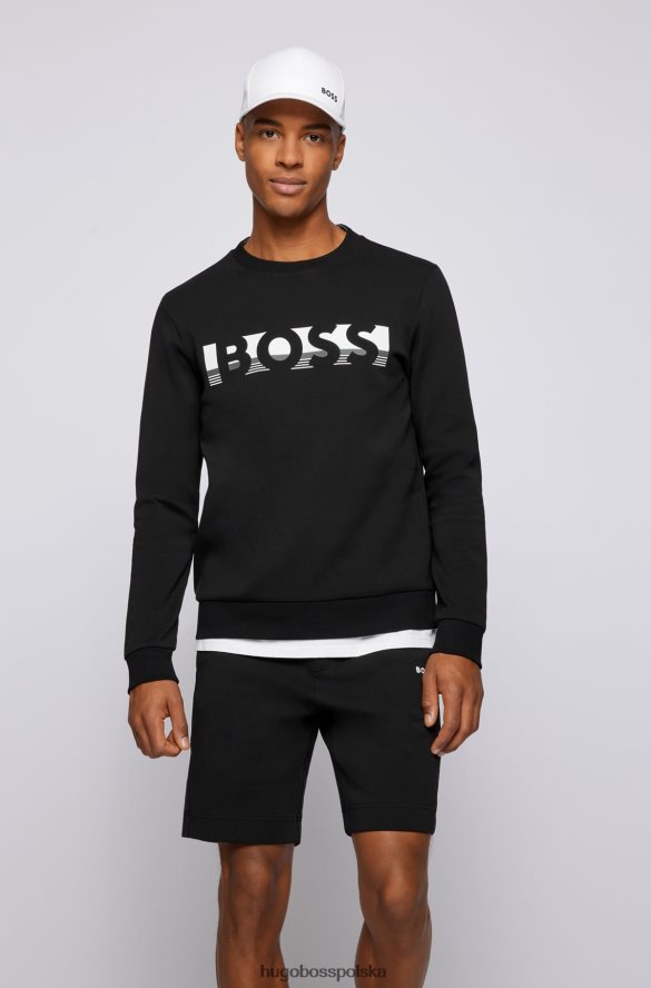 Hugo Boss biała czapka z materiału pochodzącego z recyklingu, z kontrastowym logo i metalowym zapięciem hugo biały R0X0H65380