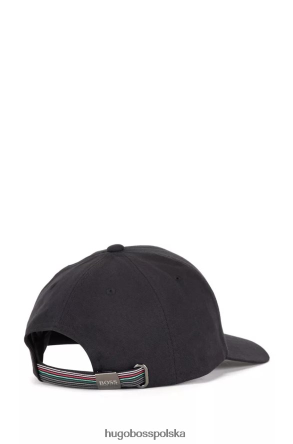 Hugo Boss czapka wielokolorowa 50472266 czarna czarny R0X0H6472