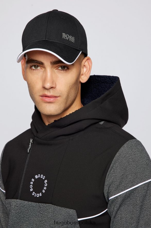Hugo Boss czapka-x 50451245 czarna czarny/niebieski/naturalny/biały R0X0H6893