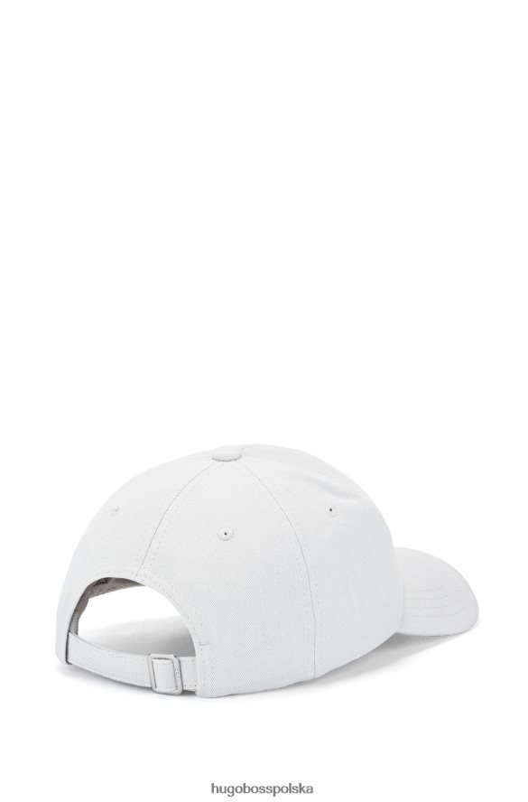 Hugo Boss jasnobeżowa czapka Hugo z bawełnianego diagonalu z nadrukiem Dnia Ziemi jasny beż R0X0H65809