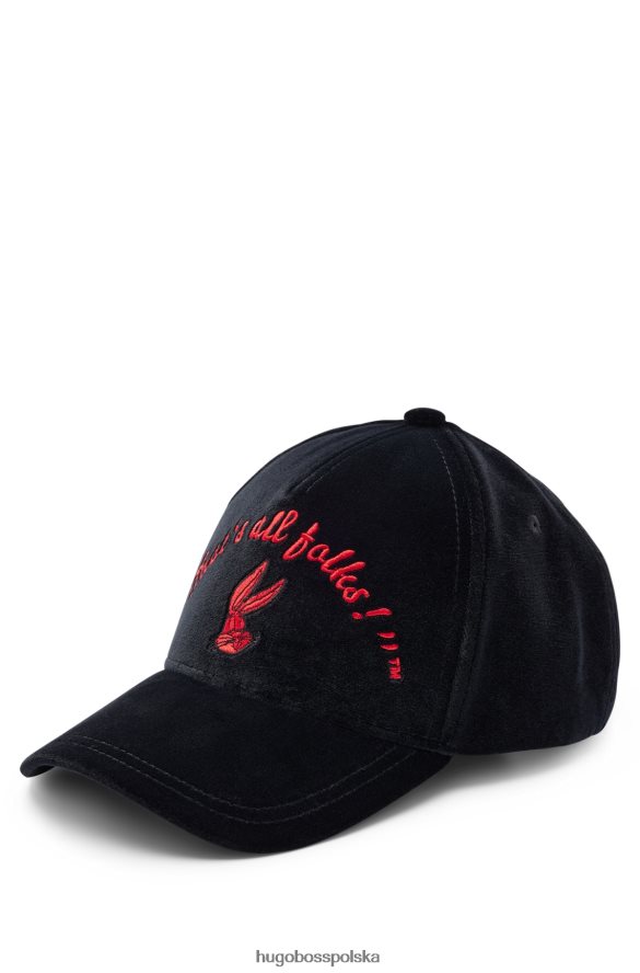 Hugo Boss looney tunes x aksamitna czapka czarny R0X0H65634