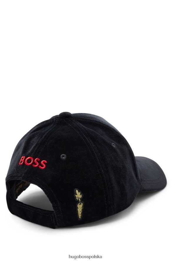 Hugo Boss looney tunes x aksamitna czapka czarny R0X0H65634