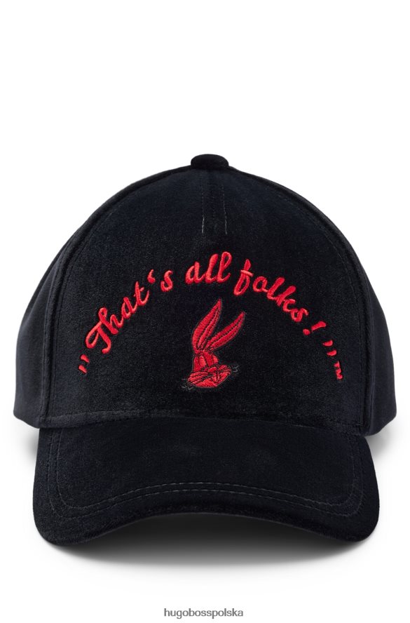 Hugo Boss looney tunes x aksamitna czapka czarny R0X0H65634