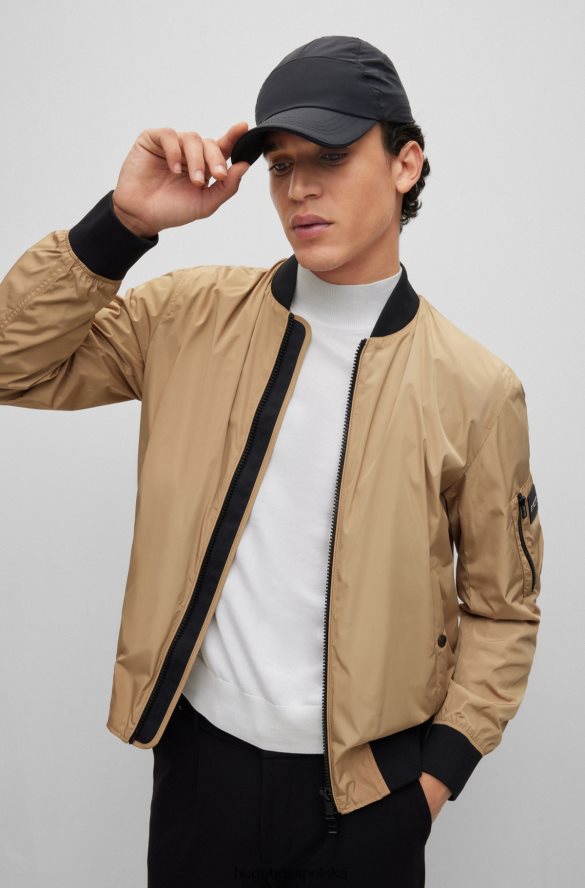 Hugo Boss x Czapka Matteo Berrettini z rozciągliwej popeliny z logo i charakterystycznym paskiem czarny R0X0H65745