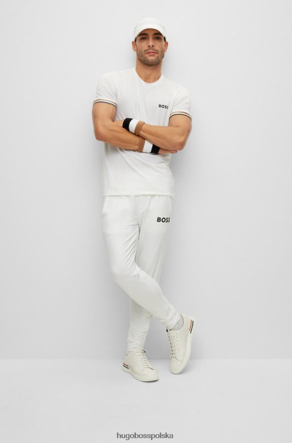 Hugo Boss x Czapka Matteo Berrettini ze stretchem i popeliny z logo biały R0X0H65746