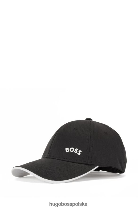 Hugo Boss zakrętka zakrzywiona 50468257 czarna czarny/biały/granatowy/złoty/czerwony/szary/naturalny/jasnoróżowy R0X0H6551