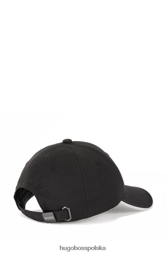 Hugo Boss zakrętka zakrzywiona 50468257 czarna czarny/biały/granatowy/złoty/czerwony/szary/naturalny/jasnoróżowy R0X0H6551