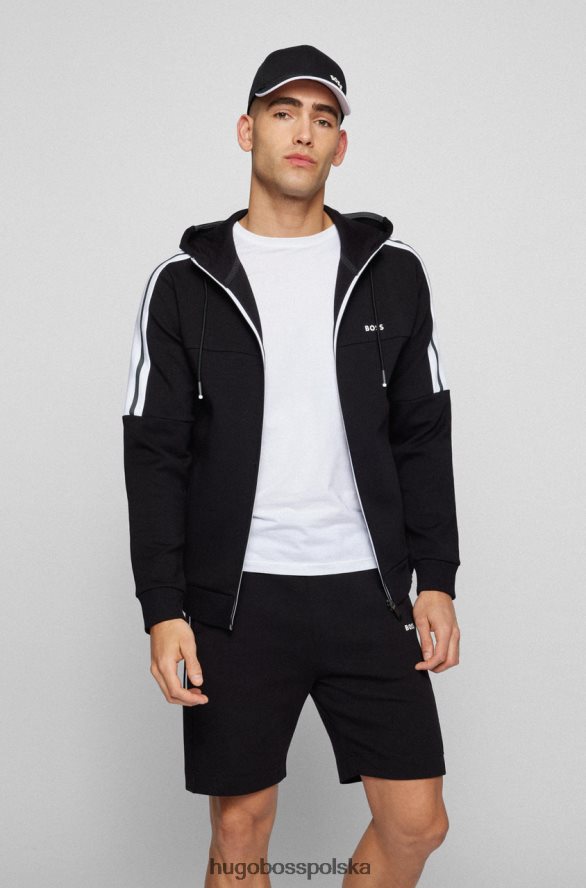 Hugo Boss zakrętka zakrzywiona 50468257 czarna czarny/biały/granatowy/złoty/czerwony/szary/naturalny/jasnoróżowy R0X0H6551
