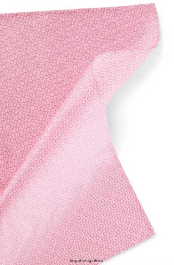 Hugo Boss Zestaw jedwabnego żakardowego krawata i poszetki Hugo w mikrowzorzystość w kolorze jasnoróżowym jasnoróżowy R0X0H65771