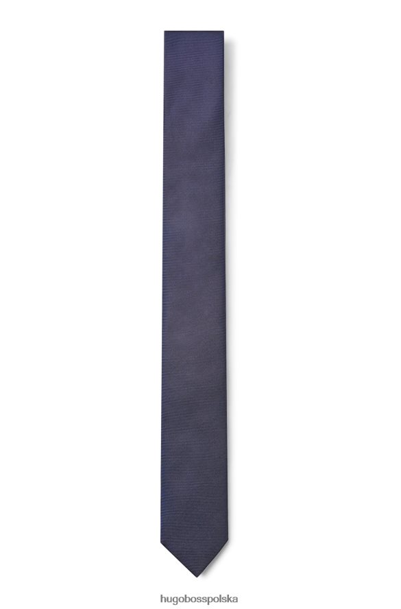 Hugo Boss ciemnoniebieski krawat hugo z czystego jedwabiu ciemny niebieski R0X0H65174