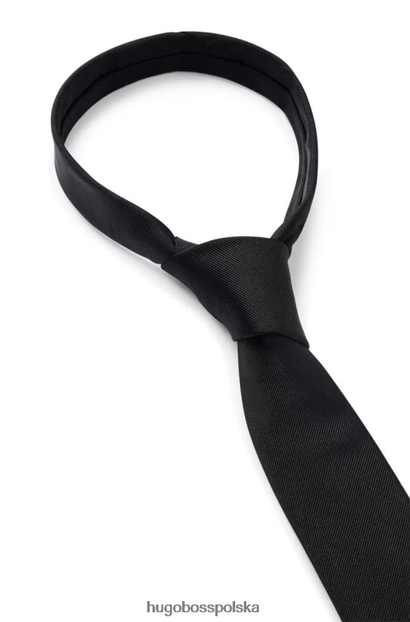 Hugo Boss krawat h 6cm nr 50480284 czarny czarny/ciemnoniebieski R0X0H6492