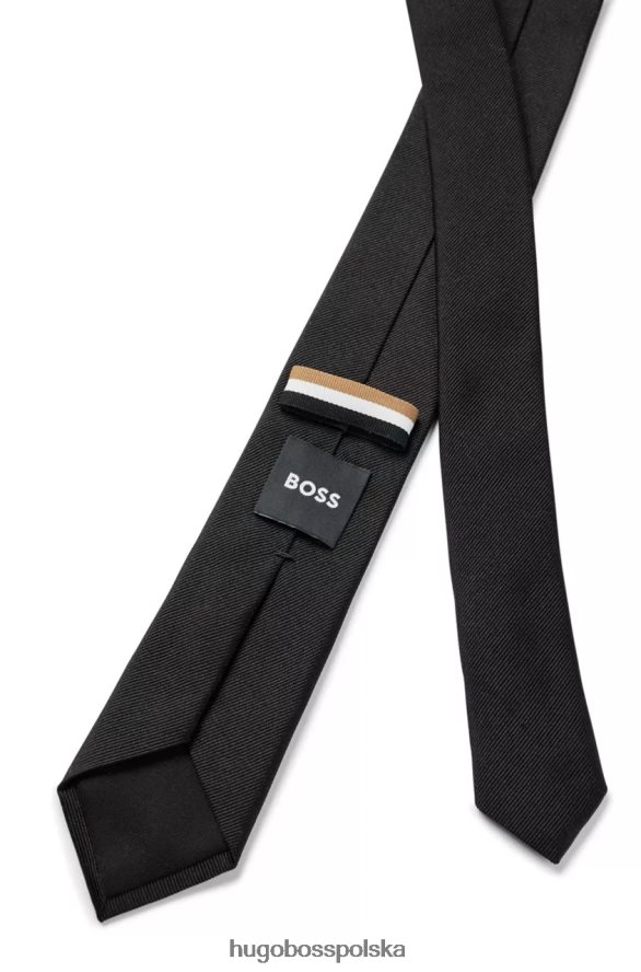 Hugo Boss krawat h 6cm nr 50480284 czarny czarny/ciemnoniebieski R0X0H6492