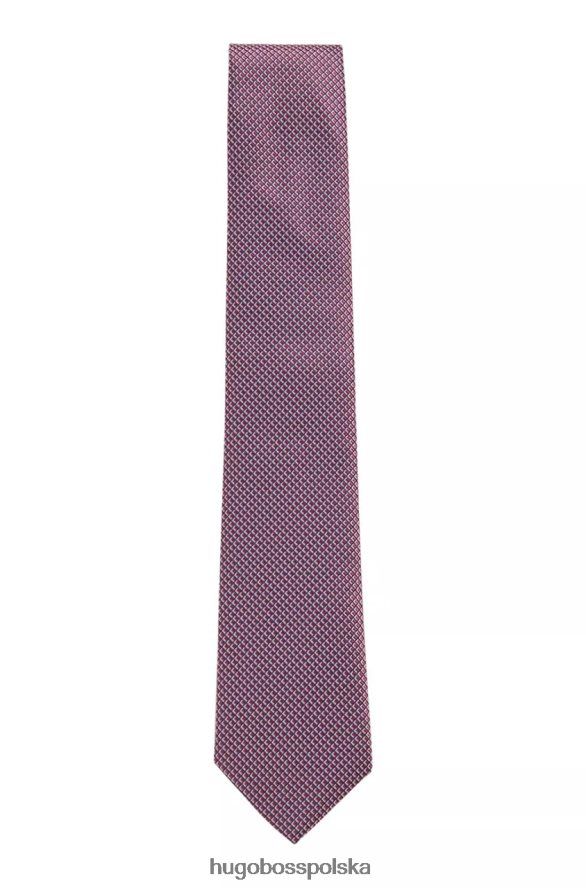 Hugo Boss krawat h 7,5 cm 50475667 ciemnoniebieski ciemnoniebieski/jasnoniebieski/jasnoróżowy/otwarty róż R0X0H6476