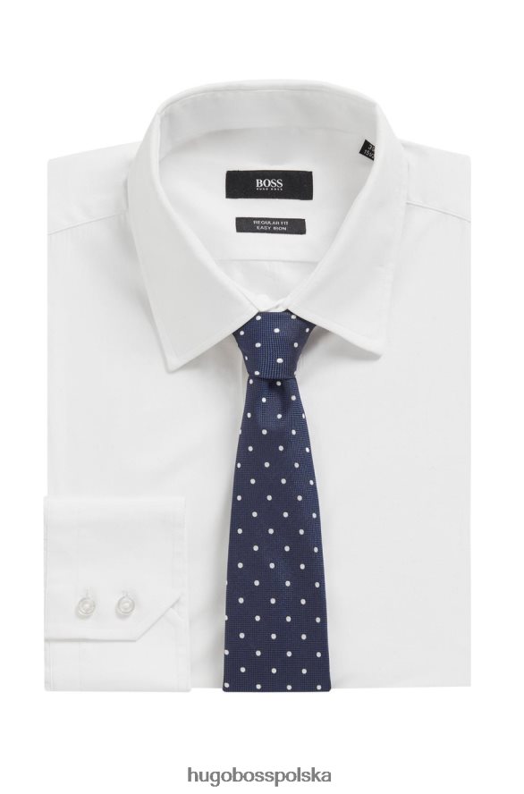 Hugo Boss krawat h-tie 50471504 ciemnoniebieski ciemnoniebieski/niebieski R0X0H6518