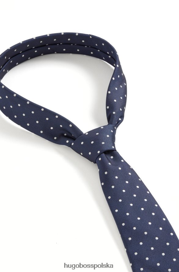 Hugo Boss krawat h-tie 50471504 ciemnoniebieski ciemnoniebieski/niebieski R0X0H6518