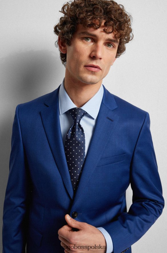 Hugo Boss krawat h-tie 50471504 ciemnoniebieski ciemnoniebieski/niebieski R0X0H6518