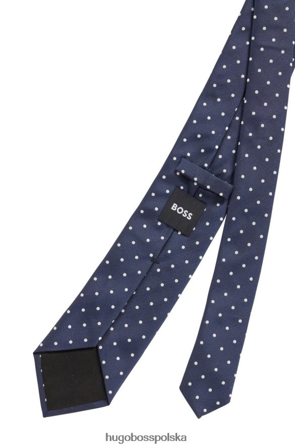 Hugo Boss krawat h-tie 50471504 ciemnoniebieski ciemnoniebieski/niebieski R0X0H6518