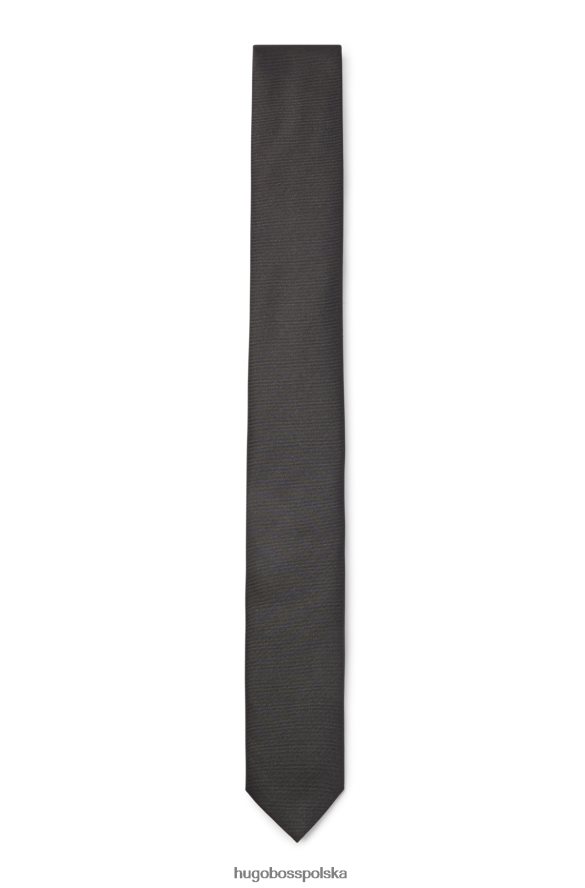 Hugo Boss krawat z czystego jedwabiu, czarny hugo czarny R0X0H65173