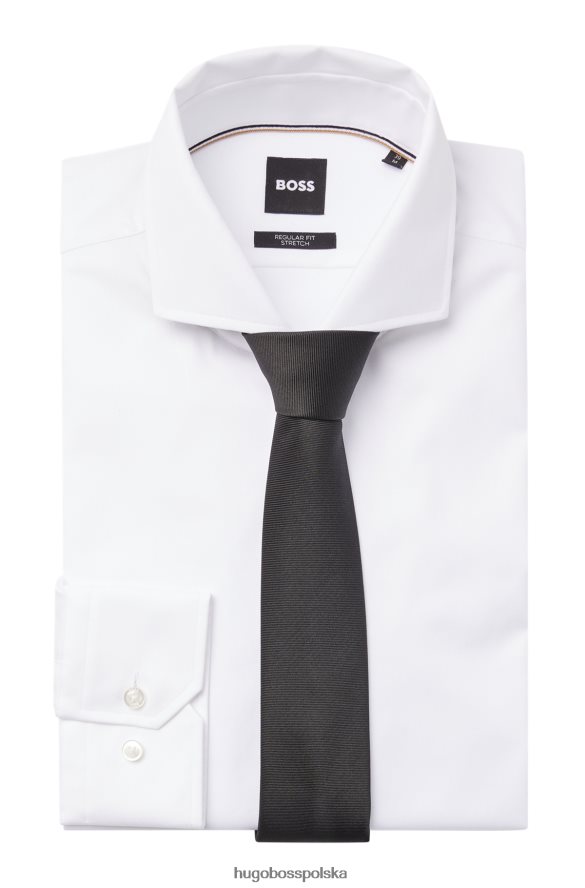 Hugo Boss krawat z czystego jedwabiu, czarny hugo czarny R0X0H65173