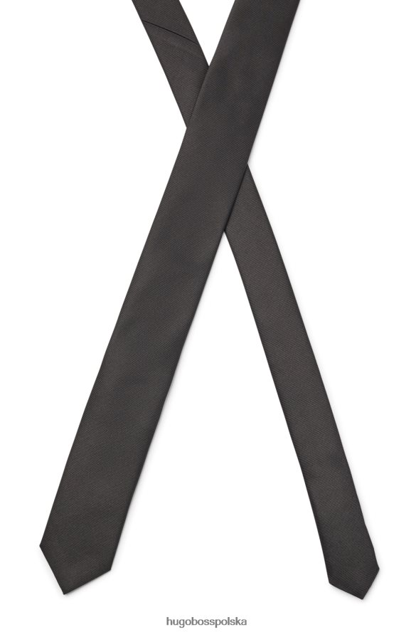 Hugo Boss krawat z czystego jedwabiu, czarny hugo czarny R0X0H65173