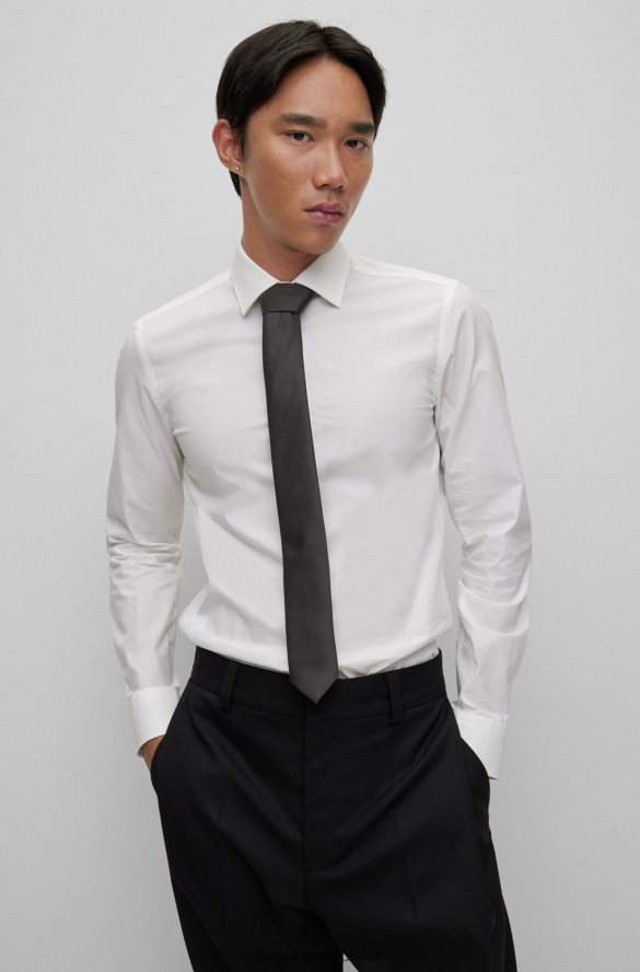 Hugo Boss krawat z czystego jedwabiu, czarny hugo czarny R0X0H65173