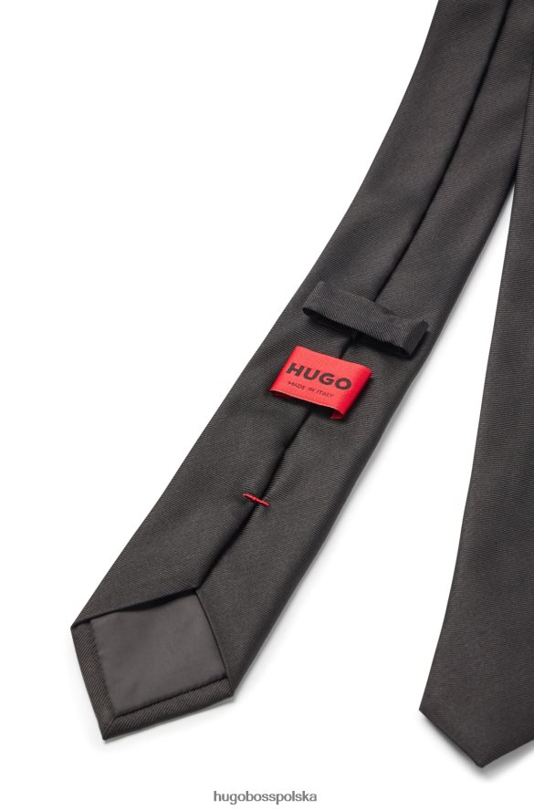 Hugo Boss krawat z czystego jedwabiu, czarny hugo czarny R0X0H65173