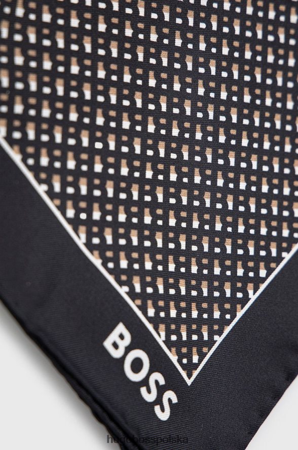 Hugo Boss poszetka h 50471682 czarna czarny R0X0H6521