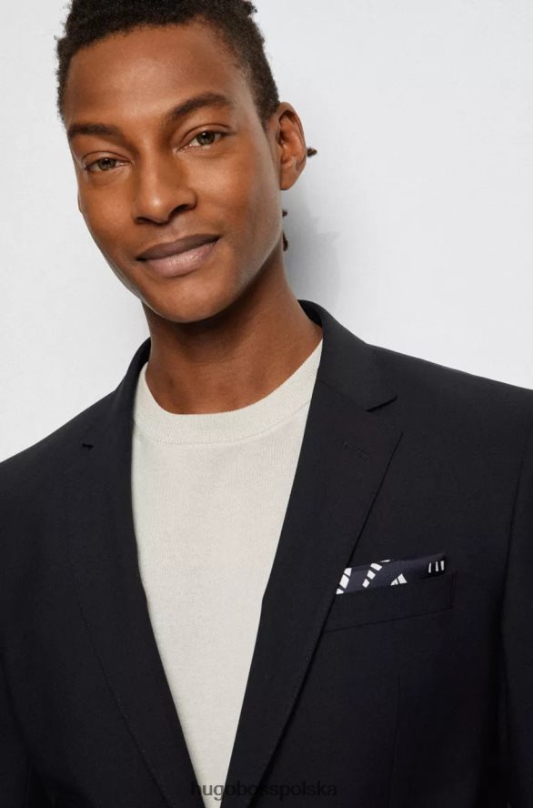 Hugo Boss poszetka h 50475778 ciemnoniebieski ciemny niebieski R0X0H6474