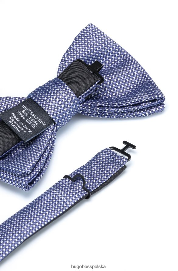 Hugo Boss wzorzysta muszka z jedwabiu żakardowego hugo w kolorze jasnofioletowym Jasny fiolet R0X0H65929