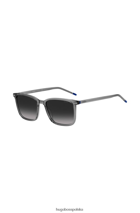 Hugo Boss hugo różne okulary przeciwsłoneczne z szarego octanu, w zestawie z czerwonymi detalami różne opakowania wstępne R0X0H65464