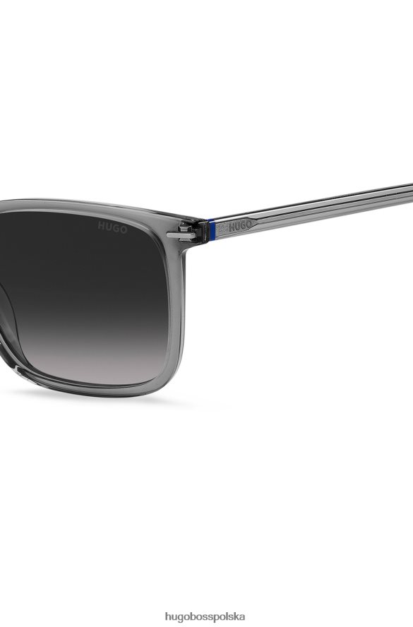 Hugo Boss hugo różne okulary przeciwsłoneczne z szarego octanu, w zestawie z czerwonymi detalami różne opakowania wstępne R0X0H65464