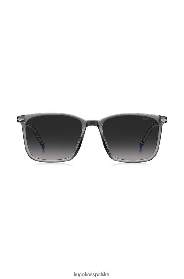 Hugo Boss hugo różne okulary przeciwsłoneczne z szarego octanu, w zestawie z czerwonymi detalami różne opakowania wstępne R0X0H65464