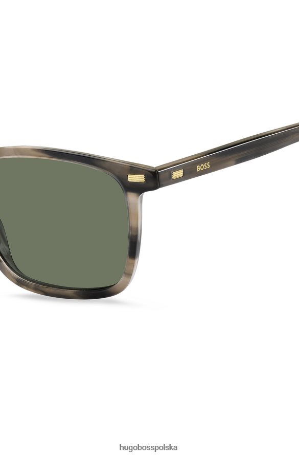 Hugo Boss różne, gotowe do użycia okulary przeciwsłoneczne hugo z rogowego octanu i metalowymi nitami różne opakowania wstępne R0X0H65796