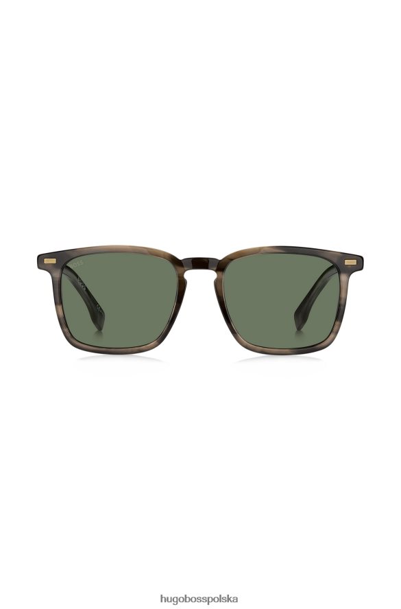 Hugo Boss różne, gotowe do użycia okulary przeciwsłoneczne hugo z rogowego octanu i metalowymi nitami różne opakowania wstępne R0X0H65796